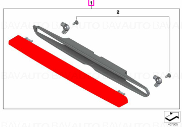 Kit lampa stop aditionala touring topcase - BMW Motorrad K48 (K 1600 GT, K 1600 GTL), K52 (R 1200 RT, R 1250 RT)