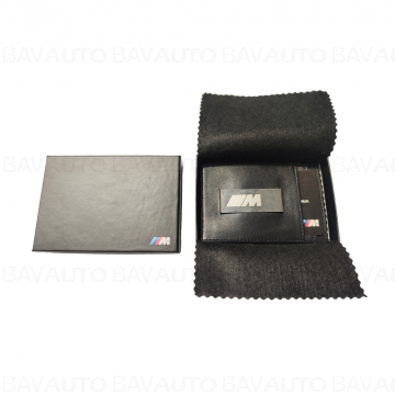 80212410936 - Husă din piele naturala pentru carduri de vizită BMW M, culoare: negru - Original BMW