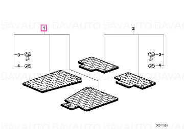 82559408540 - Set covorase cauciuc fata, Antracit - BMW Seria 3 E46  - Original BMW