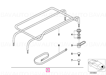 82710008570 - Rack spate Z3 oțel inoxidabil - BMW - Z3 - de la 01.09.1995 - Original BMW Group - BavAUTO