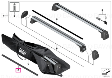 82792474978 - Suport/inaltator bare transversale - BMW X4 G02 F98M, X6 G06 F96M - Original BMW