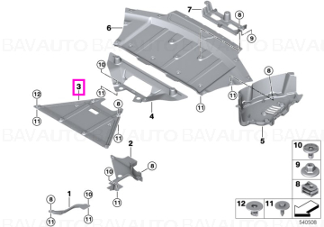 51758738054 - Ornament protecție brate torsiune, sub caroserie – BMW i4 G26 - Original BMW