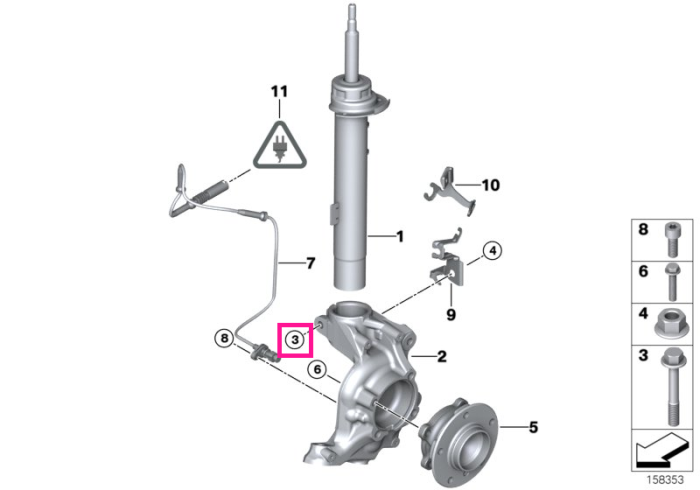 Surub hexagonal cu saiba (M10x80-U1-10.9) - BMW