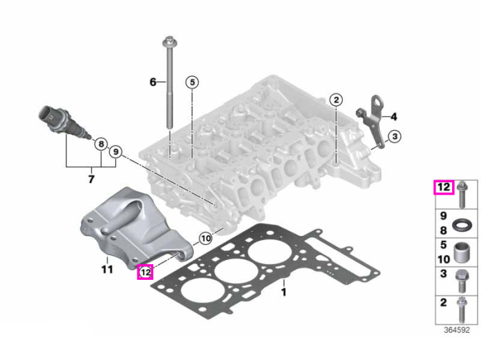 Surub ISA M10x45 - BMW Seria 1, Seria 2, Seria 3, Seria 4, Seria 5, Seria 7, i8, X1, X1L, X2, X3 - Mini Cabrio, Mini Clubman, Mini Countryman, Mini
