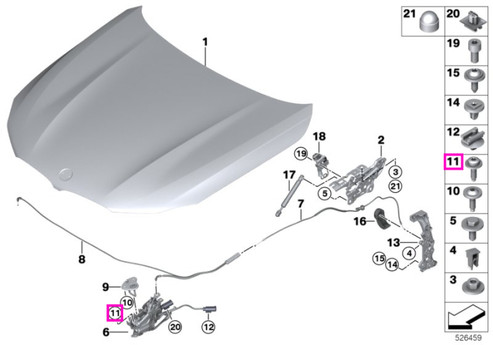 Surub cap ingropat, M6x20 - BMW Seria 1, Seria 2, Seria 3, Seria 4, Seria 5, Seria 6, Seria 7, Seria 8, X1, X2, X3, X4, X5, X6, X7, XM, Z4, i3, i4, iX, iX3 - Mini Cabrio, Clubman, Countryman, F55, F56 - BMW Motorrad KR2