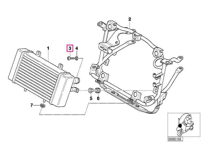 Șurub ISA M6X16-8.8-ZNS3 - BMW Motorrad