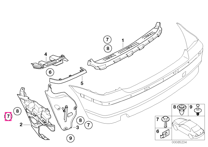 Surub plastic SECHSKANT - BMW - Mini