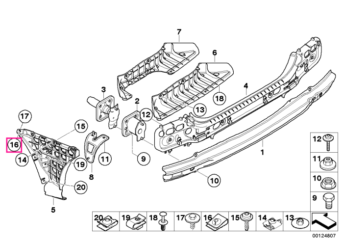 Piulita tip C auto-blocanta (ST 4.8 - ZNS3) - BMW - Mini