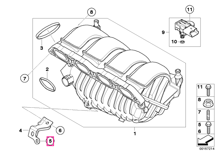 Șurub hex cu șaibă M6X20 - BMW - Mini
