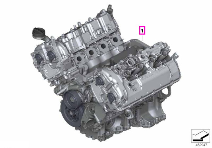 Motor fara anexe - BMW Seria 5 F90 M5, Seria 8 F91 F92 F93 M8, X5 M F95, X6 M F96 - tip motor S63(B44B)