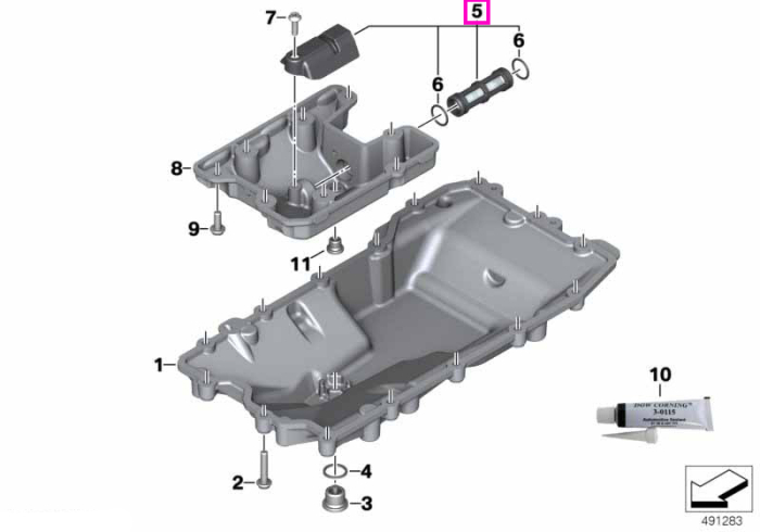 Set sita baie ulei - BMW Motorrad K80 (F 750 GS, F 800 GS), K81 (F 850 GS, F 900 GS), K82 (F 850 GS Adv., F 900 GS Adv.), K83 (F 900 R), K84 (F 900 XR)