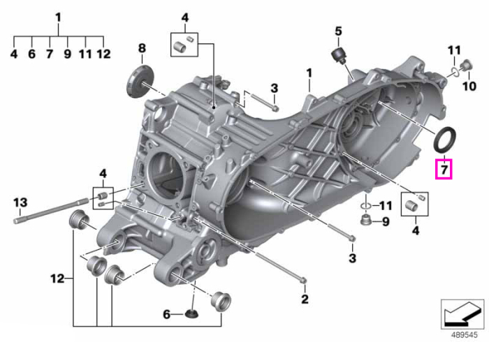 Simering etansare arbore, 38x52x7 - BMW Motorrad K08 (C 400 GT), K09 (C 400 X) - tip motor A85