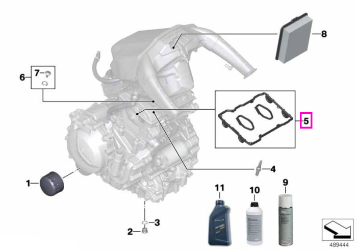 Set garnituri capac chiulasa - BMW Motorrad K80 (F 750 GS, F 800 GS), K81 (F 850 GS, F 900 GS), K82 (F 850 GS Adv., F 900 GS Adv.), K83 (F 900 R), K84 (F 900 XR)
