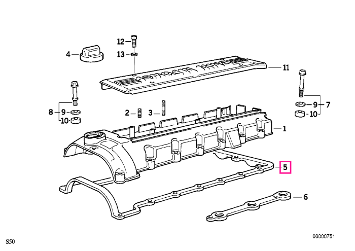 Garnitura capac chiulasa - BMW Seria 3 E36, Z3 E36