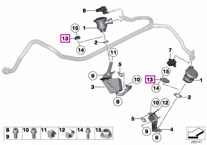 Capac in zona chiulasei- BMW Seria 3 E46, Seria 5 E39 E60 E61, Seria 7 E38 E65 E66 F01 F02, X3 E83, X5 E53, Z3 E36, Z4 E85