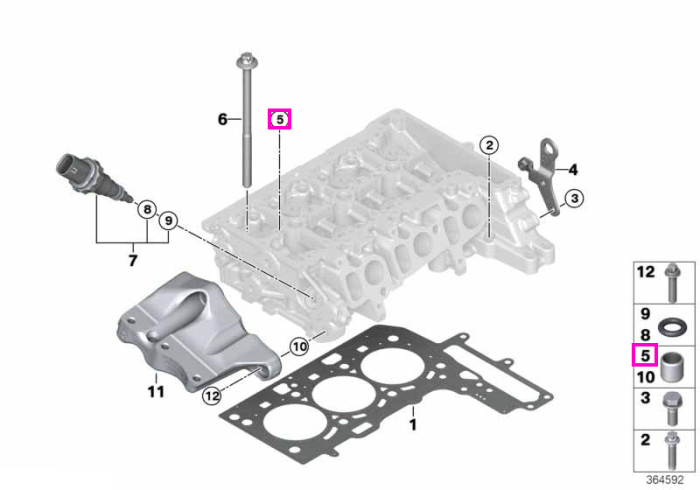 Stift de centrare (D=10,5mm) - BMW - Mini - BMW Motorrad