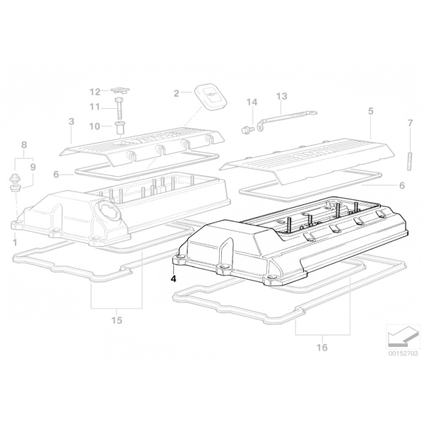 Capac chiulasa stanga - BMW Seria 5 E34, Seria 7 E32, E38, Seria 8 E31