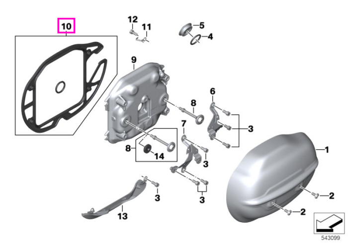 Set garnituri capac chiulasa - BMW Motorrad K34 (R 18, R 18 Classic), K35 (R 18 B, R 18 Transcontinental) - tip motor A70