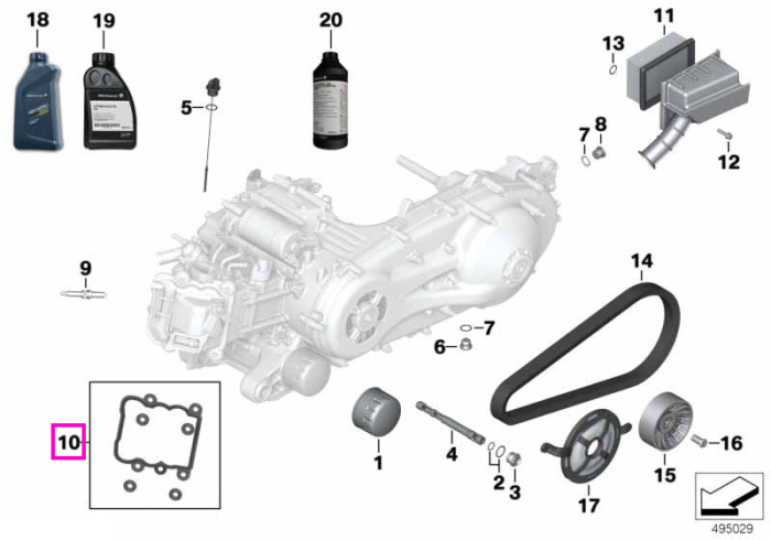 Set garnituri capac supape - BMW Motorrad K08 (C 400 GT), K09 (C 400 X) - tip motor A85