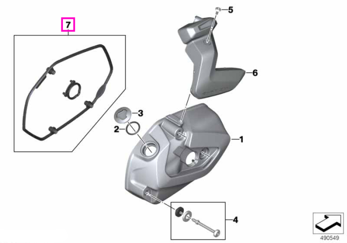 Set garnituri capac chiulasa - BMW Motorrad K50 (R 1200 GS, R 1250 GS), K51 (R 1200 GS Adv., R 1250 GS Adv.), K52 (R 1200 RT, R 1250 RT), K53 (R 1200 R, R 1250 R), K54 (R 1200 RS, R 1250 RS) - tip motor A74