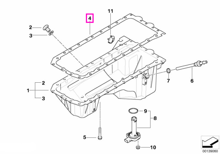 Garnitura baie de ulei - BMW Seria 1 E81 E82 E87 E88, Seria 3 E90 E91 E92 E93, Seria 5 E60 E61, Seria 6 E63 E64, Seria 7 E65 E66, X1 E84, X3 E83, X5 E70, X6 E71, Z4 E85 E86 E89