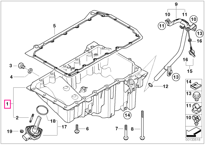 Baie ulei motor - BMW Seria 1 E87, Seria 3 E90 E91