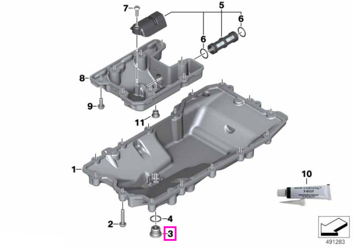 Dop filetat golire ulei, M16x1.5 - BMW Motorrad K80 (F 750 GS, F 800 GS), K81 (F 850 GS, F 900 GS), K82 (F 850 GS Adv., F 900 GS Adv.), K83 (F 900 R), K84 (F 900 XR) - tip motor A24