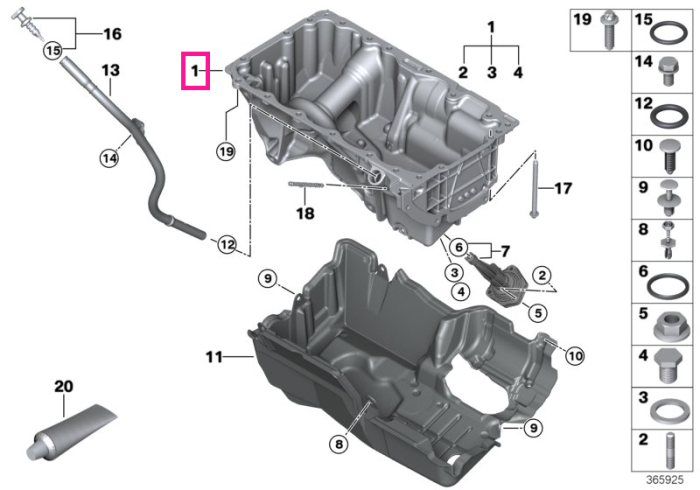 Baie ulei - BMW X5 F15 - tip motor B47