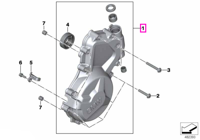 Capac alternator - BMW Motorrad K42 (HP4), K46 (S 1000 RR), K47 (S 1000 R)