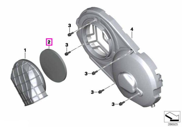 Filtru de aer variator CVT - BMW Motorrad K18 (C 600 Sport, C 650 Sport), K19 (C 650 GT) - tip motor A27
