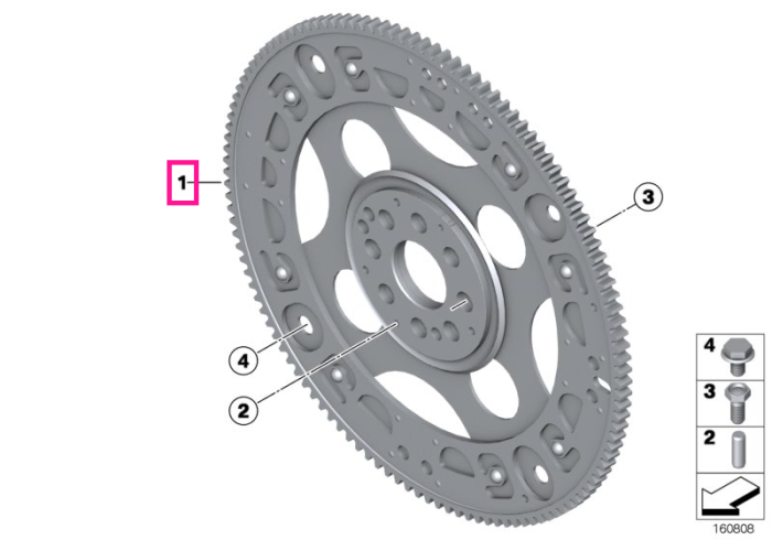 Volanta cutie automata - BMW Seria 1, Seria 2, Seria 3, Seria 4, Seria 5, X1, X3, X5