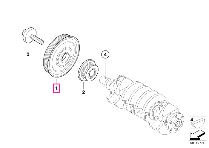 Fulie vibrochen (arbore cotit) - Mini Clubman R55, R56
