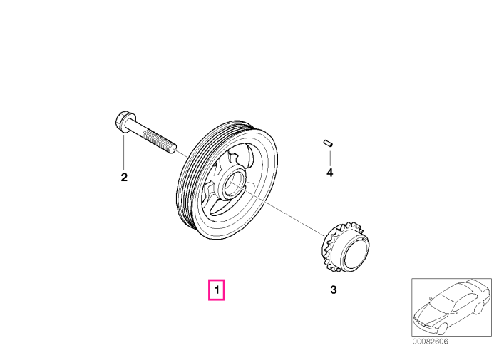 Fulie vibrochen (arbore cotit) - Mini Cabrio R52, R50