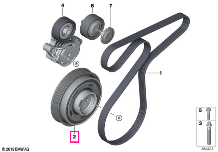 Fulie vibrochen (arbore cotit) - BMW Seria 1 F52, Seria 2 F45 F46, X1 F48 F49, X2 F39 - Mini Cabrio F57, Clubman F54, Countryman F60, F55, F56
