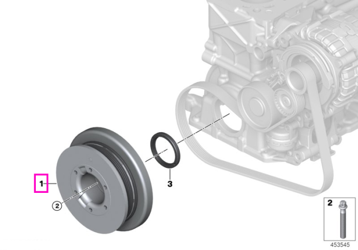 Fulie vibrochen (arbore cotit) - BMW Z4 G29, X3 G01, X4 G02