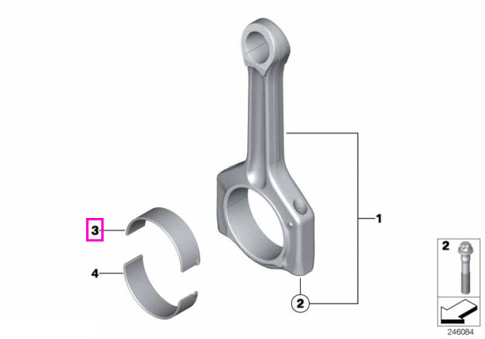 Cuzinet biela, cod culoare galben 50,00mm(0) - BMW Seria 1, Seria 2, Seria 3, Seria 4, Seria 5, Seria 6, Seria 7, X1, X3, X4, X5, X6, Z4, Motorsport