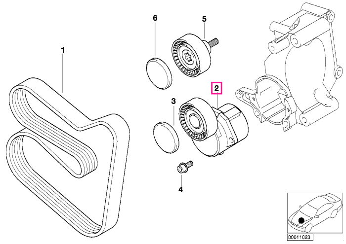 Intinzator mecanic curea transmisie - BMW Seria 3 E36 E46, Z3 E36