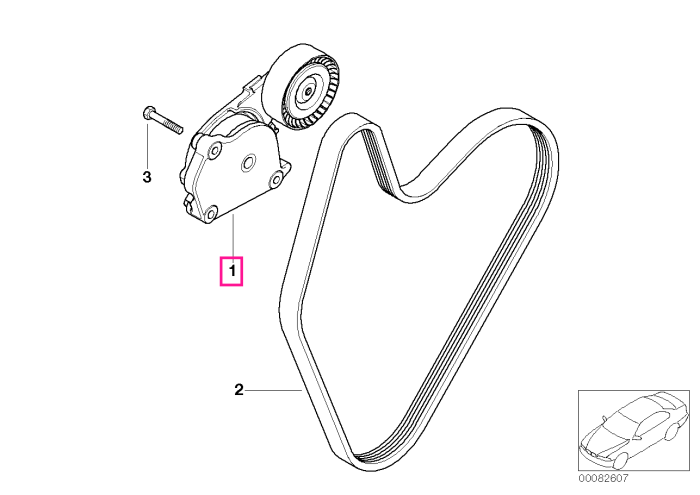 Intinzator mecanic curea transmisie - Mini Cabrio R52, R50