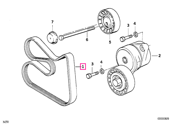 Curea transmisie (6PK X 1562) - BMW Seria 3 E36, Seria 5 E34 E60 E61, Seria 7 E65 E66