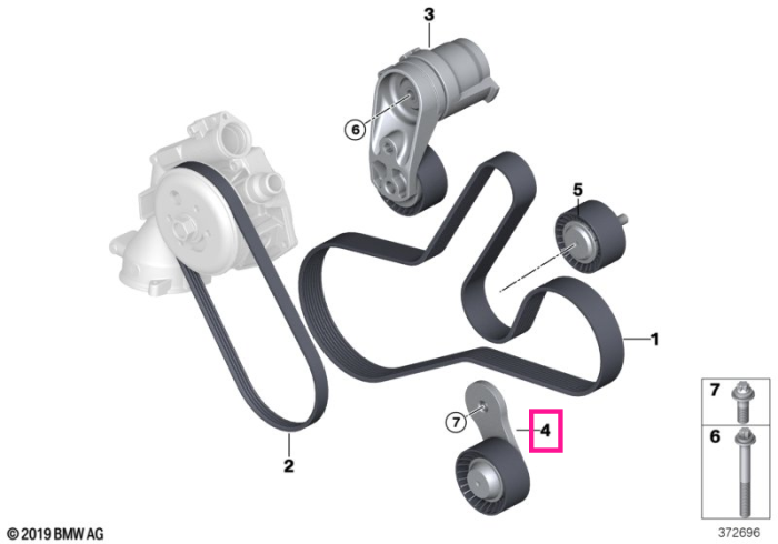 Rola ghidare curea transmisie - BMW Seria 2 F87 M2, Seria 3 F80 M3, Seria 4 F82 F83 M4