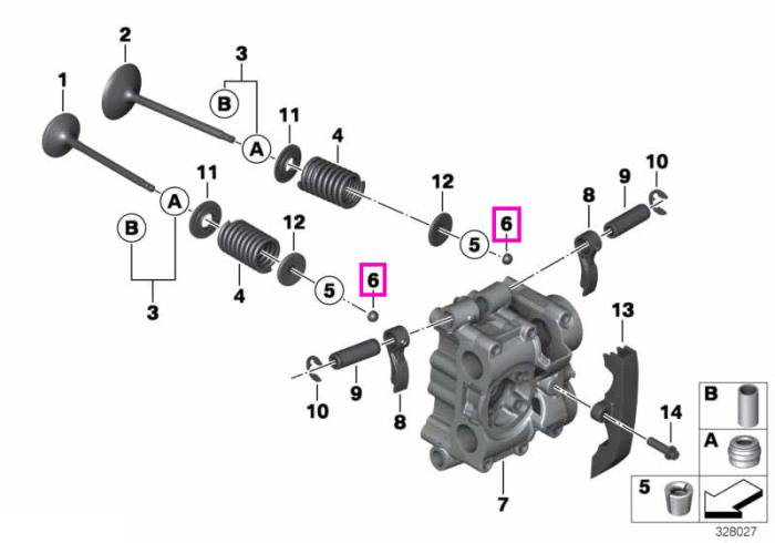 Semisfera reglaj joc supape, 5,40 mm - BMW Motorrad A15, A73, K16, K21, K22, K23, K25, K26, K27, K29, K32, K33, K40, K43, K44, K70, K71, K72, K73, K75, KR1, KR2, KR3