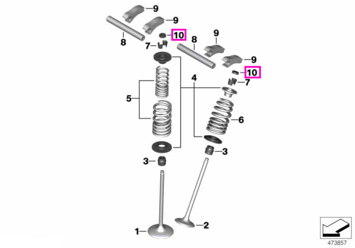 Pastila reglaj supapa (1,92 mm) - BMW Motorrad K01, K02, K03, K08, K09, K50, K51, K52, K53, K54, K63, K66, K67, K69, K80, K81, K82, K83, K84, KA1, KA2, KA3, KA4, KA5, KD1, KM3, KM9
