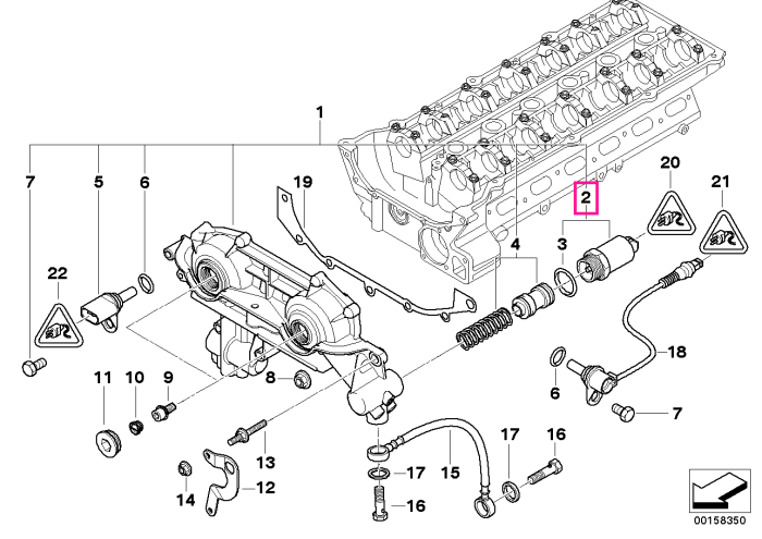 Supapa comanda pozitie arbore cu came (SOLV) - BMW Seria 3 E46, Seria 5 E39 E60 E61, Seria 7 E38 E65 E66, X3 E83, X5 E53, Z3 E36, Z4 E85