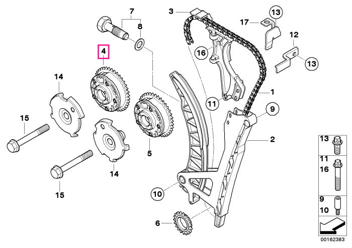 Modul reglare ax cu came, evacuare - BMW Seria 1 E81 E82 E87 E88, Seria 3 E46 E90 E91 E92 E93, Seria 5 E60, X1 E84, X3 E83, Z4 E85
