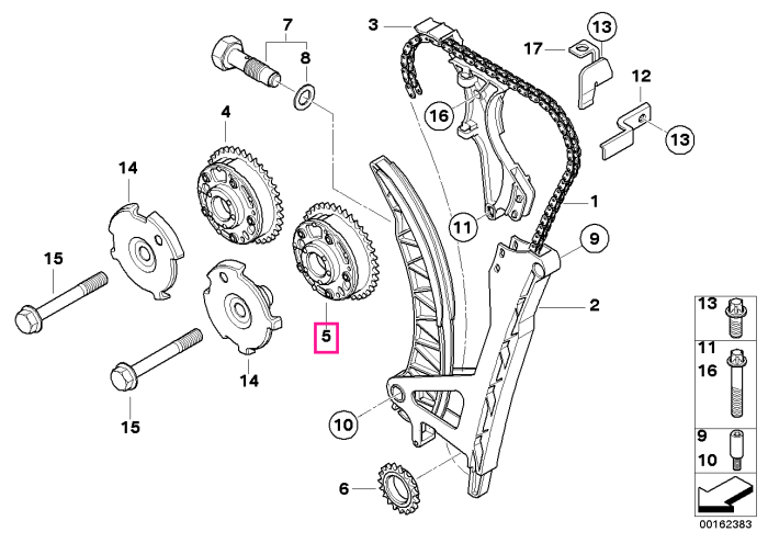 Modul reglare ax cu came, admisie - BMW Seria 1 E81 E82 E87 E88, Seria 3 E46 E90 E91 E92 E93, Seria 5 E60, X1 E84, X3 E83, Z4 E85	
