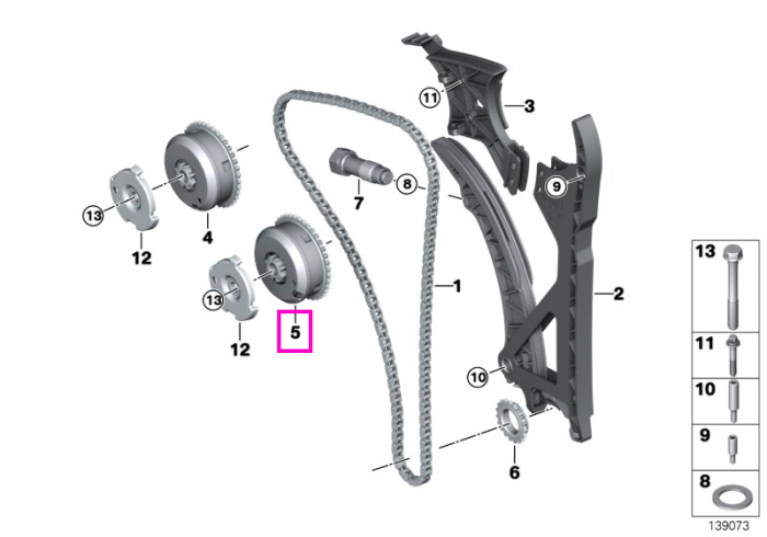 Unitate de reglare ax cu came, admisie - BMW Seria 1, Seria 2, Seria 3, Seria 4, Seria 5, Seria 6, Seria 7, X1 E84, X3 E83 F25, X4 F26, X5 E70 F15, X6 E71 F16, Z4 E85 E86 E89