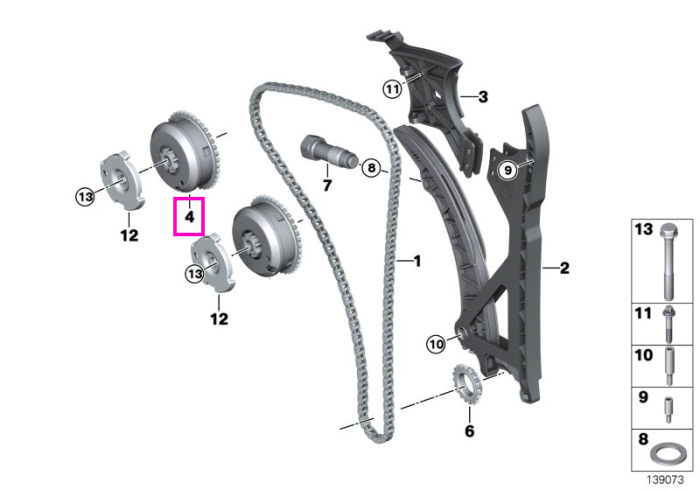 Unitate de reglare ax cu came, evacuare - BMW Seria 1, Seria 2, Seria 3, Seria 4, Seria 5, Seria 6, Seria 7, X1 E84, X3 E83 F25, X4 F26, X5 E70 F15, X6 E71 F16, Z4 E85 E86 E89	