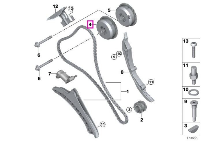 Regulator ax cu came, admisie - BMW Seria 5 F07 F10 F11, Seria 6 F12 F13, Seria 7 F01 F02 F04 G11 G12, X5 E70, X6 E71 E72