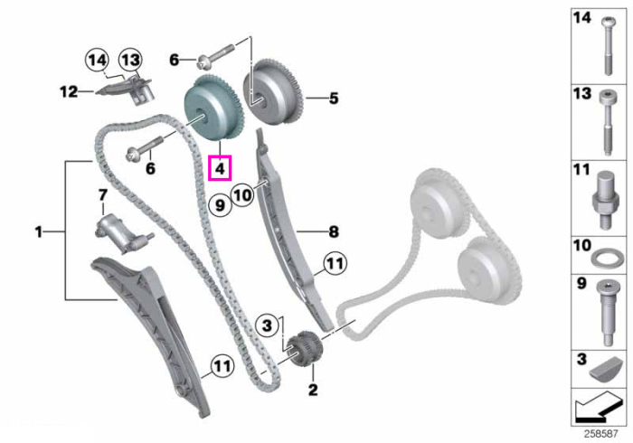 Regulator ax came admisie (VANOS) - BMW Seria 5 F07 F10 F11, Seria 6 F06 F12 F13, Seria 7 F01 F02, X5 F15 M F85, X6 F16 M F86