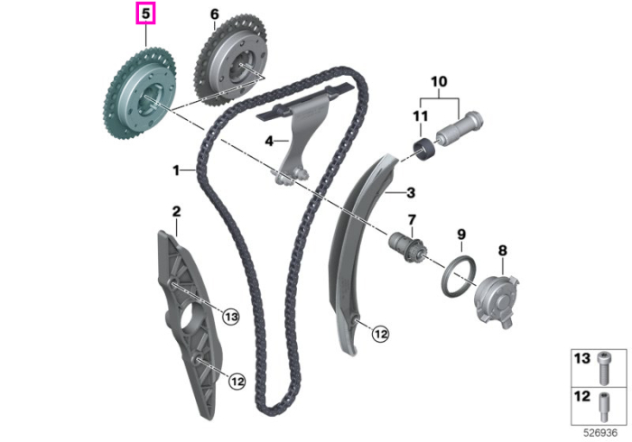  Regulator ax cu came, admisie - BMW Seria 1 F40, Seria 2 F44 F45 F46 G42, Seria 3 G20 G21 G28, Seria 4 G22 G23 G26, Seria 5 G30 G31, Seria 6 G32, Seria 7 G11 G12, Seria 8 G14 G15 G16, X1 F48 F49, X2 F39, X3 G01 G08, X4 G02, X5 G05, X6 G06, X7, Z4 - Mini